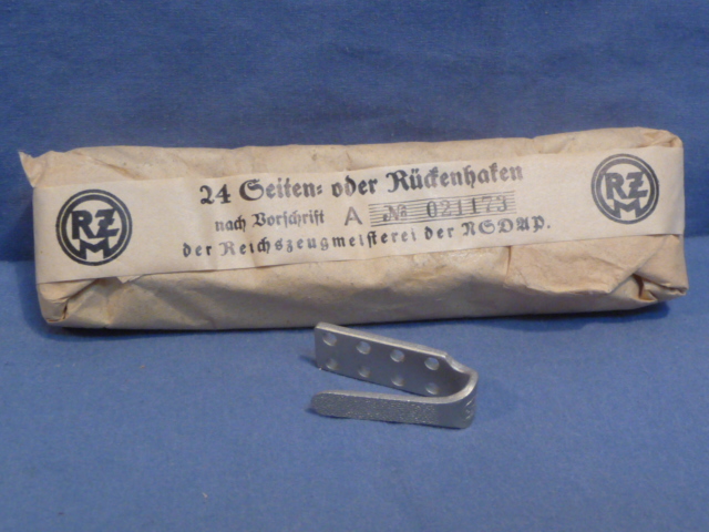 Original Nazi Ear German Sealed Pack of RZM Marked Belt Ramps