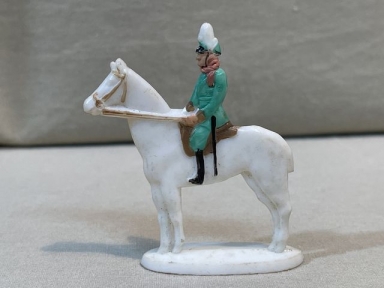 Original Nazi Era German Plastic Tinnie, Police Man w/Shako on Horseback
