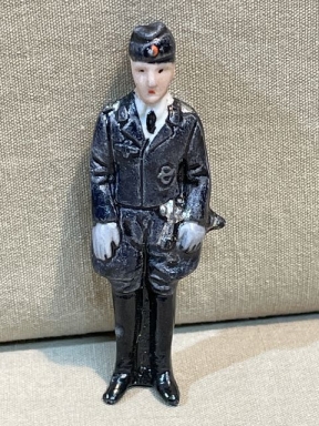 Original Nazi Era German WHW Donation Porcelain Figure, Luftwaffe Pilot