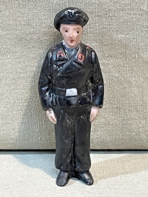 Original Nazi Era German WHW Donation Porcelain Figure, Panzer Soldier