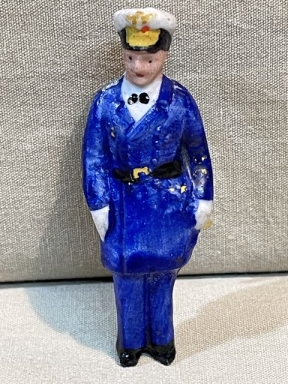Original Nazi Era German WHW Donation Porcelain Figure, Kriegsmarine Officer