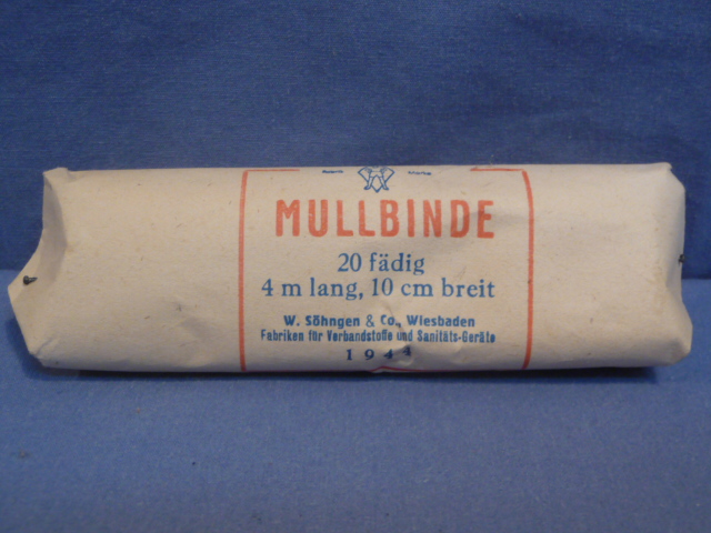 Original WWII German 1944 Dated Small Bandage, Mullbinde