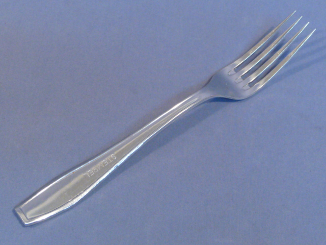 Original WWII German Army Aluminum Mess Hall Fork, Manufacturer's Sample