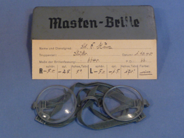 Original WWII German Masken-Brille (Gas Mask Glasses)