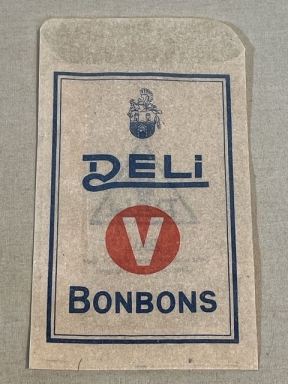 Original WWII Era German Paper Envelope for DELI Brand Bonbons