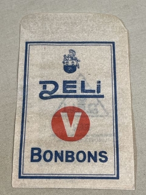 Original WWII Era German Paper Envelope for DELI Brand Bonbons