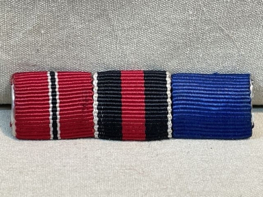 Original WWII German 3 Position Ribbon Bar, Russian Front Medal