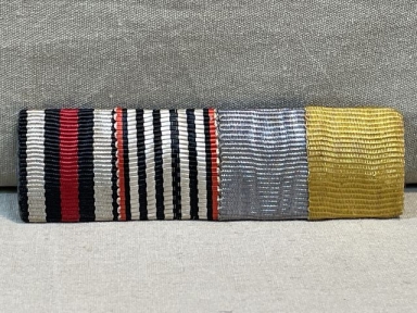 Original Nazi Era German 4-Position Ribbon Bar, Hindenburg Cross