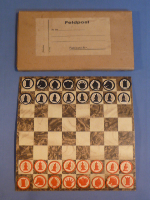 Original WWII German Soldier's Feldpost Chess Game COMPLETE!