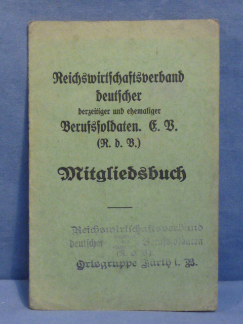 Original WWI German Membership Book of the Reichswirtschaftsverband of Germany