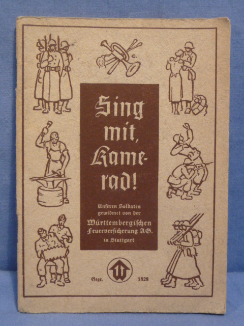 Original WWII German Pocket Song Book, Sing mit Kamerad! (Sing with Comrade!)