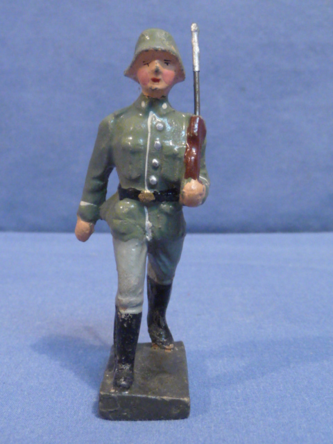 Original Nazi Era German Toy Soldier Marching with Rifle, LEYLA