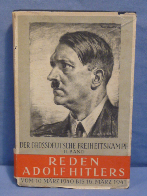 Original WWII German Book, REDEN ADOLF HITLERS