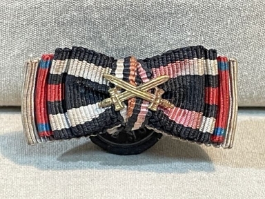 Original Nazi Era German 4-Position Button Hole Ribbon, 1914 Iron Cross