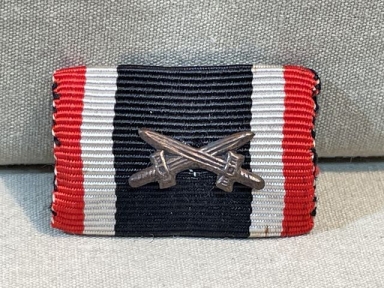 Original WWII German War Merit Cross 2nd Class w/Swords Ribbon Bar, UNISSUED