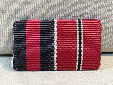 Original WWII German 2-Position Ribbon Bar, 1 October 1938 Medal