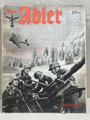 Original WWII German Luftwaffe Magazine Der Adler, December 1940