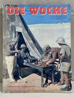 Original WWII German Magazine Die Woche, January 1942
