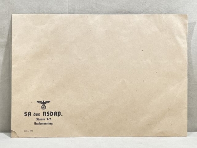 Original Nazi Era German Unused Envelope, SA der NSDAP