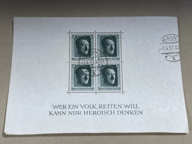 Original 1937 German Commemorative HITLER Stamps
