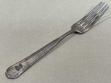 Original WWII German Luftwaffe (Air Force) SILVER Mess Hall Fork