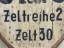 Original Nazi Era German Tent Location Metal Sign from Reichspartie Day Nuremberg