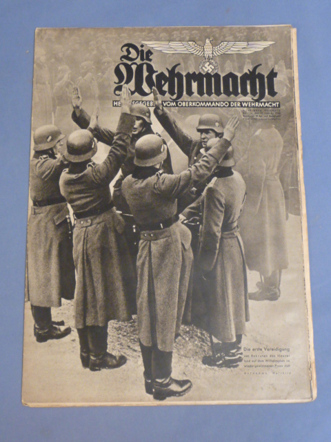 Original WWII German Die Wehrmacht Magazine, January 1940