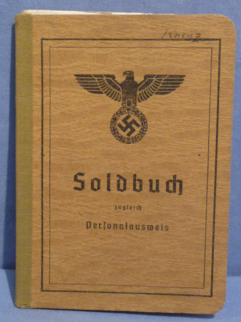 Original WWII German Army Soldbuch Opened Nov. 5 1945!, POW Camp Helper?