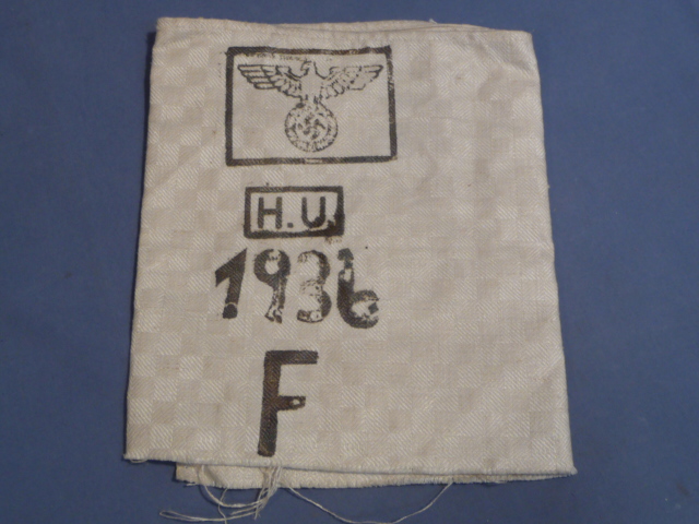 Original 1936 German Soldier's Partial Towel, Army Property Marked!