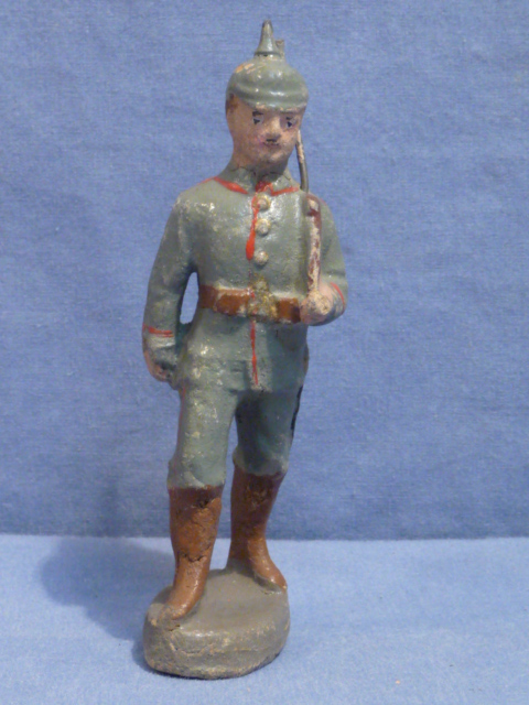 Original WWI Era German Great War Toy Soldier, Marching with Rifle, ELASTOLIN