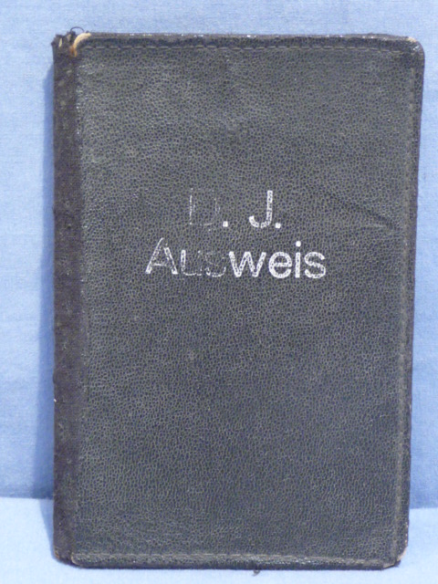 Original WWII German D.J. Ausweis Protective Cover