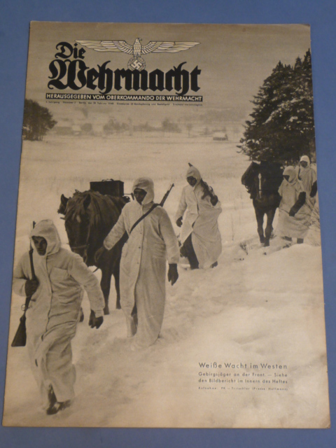 Original WWII German Die Wehrmacht Magazine, February 1940