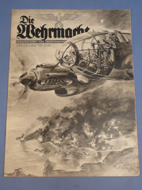 Original WWII German Die Wehrmacht Magazine, August 1940