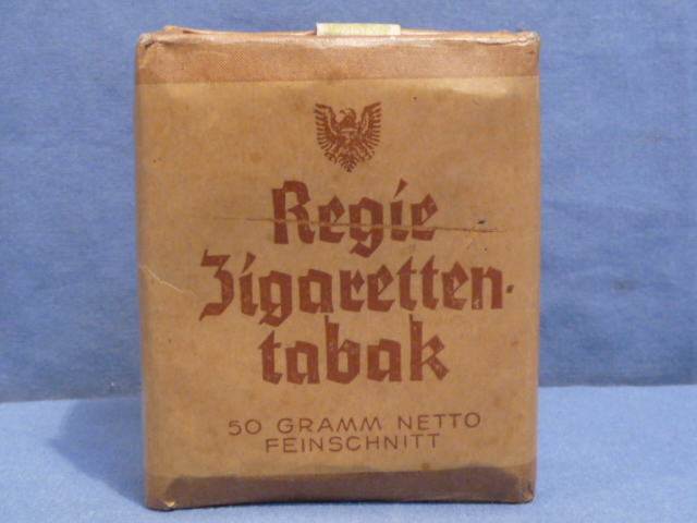 Original WWII Era German Cigarette Tobacco, Regie Zigaretten tabak