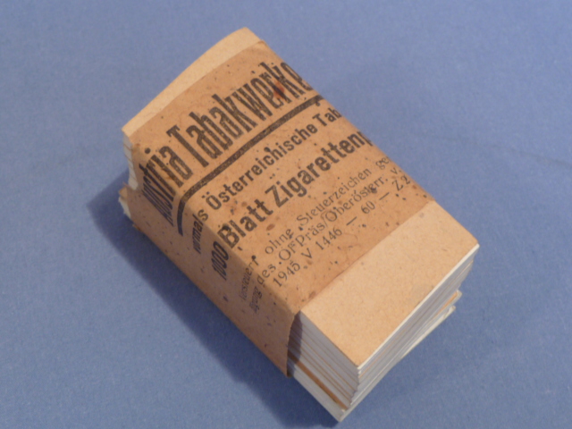Original WWII Era German Austria Tabakwerke Cigarette Rolling Papers, 1945 DATED!!!