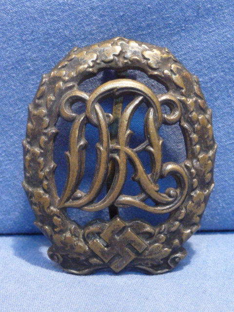 Original Nazi Era German DRL Sports Badge in Bronze