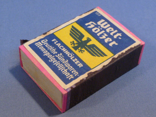 Original WWII German Box of Matches, Welt-H�lzer