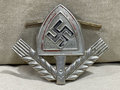 Original WWII German RAD Cap Insignia, Metal