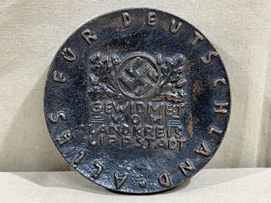 Original Nazi Era German LARGE Commemorative Coin, DER LANDKREIS LIPPSTADT