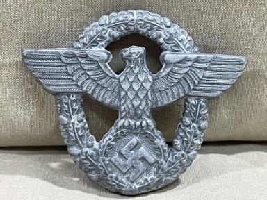 Original Nazi Era German Police Visor Cap Eagle