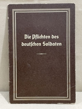 Original Pre-WWII German Duties of the German Soldier Book, 5th Panzer Regiment (3rd Pz Div)