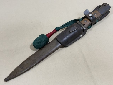 Original Pre-WWII German MATCHING 98K Bayonet and Scabbard w/Frog & Troddel