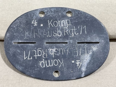 Original WWII German ID Tag (Erkennungsmarke), I./Fl. Ausb. Rgt. 71