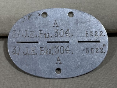 Original WWII German ID Tag (Erkennungsmarke), Infantry Replacement Battalion 304