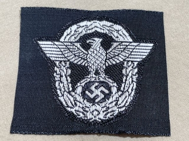 Original WWII German Panzer Police M43/Overseas Cap Insignia