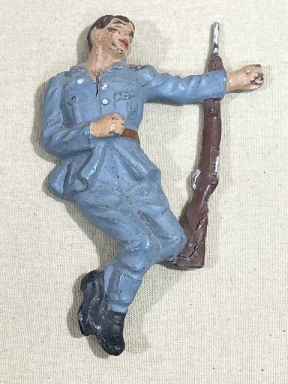 Original Nazi Era German Dead French Toy Soldier, LINEOL