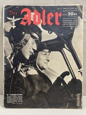 Original WWII German Luftwaffe Magazine Der Adler, April 1941