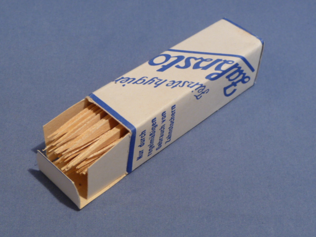 Original WWII Era German Box of Tooth Picks, UNUSED!