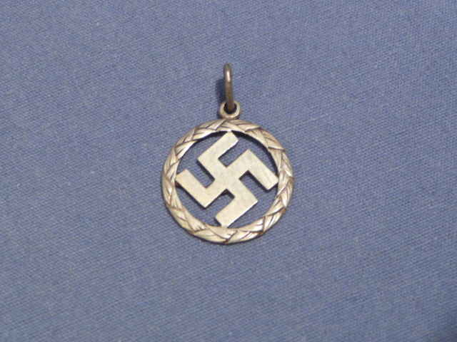Original Nazi Era German Metal Swastika Pendent