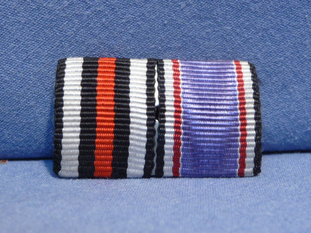 Original Nazi Era German 2-Position Ribbon Bar, Non-Combatants Hindenburg Cross